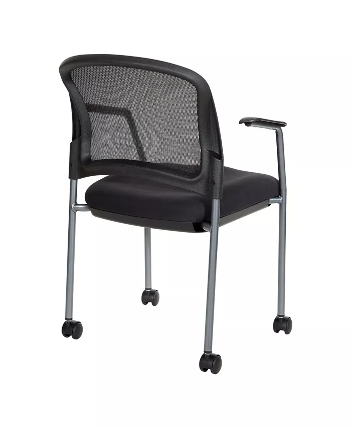 OSP Home Furnishings Titanium Finish Visitors Office Chair