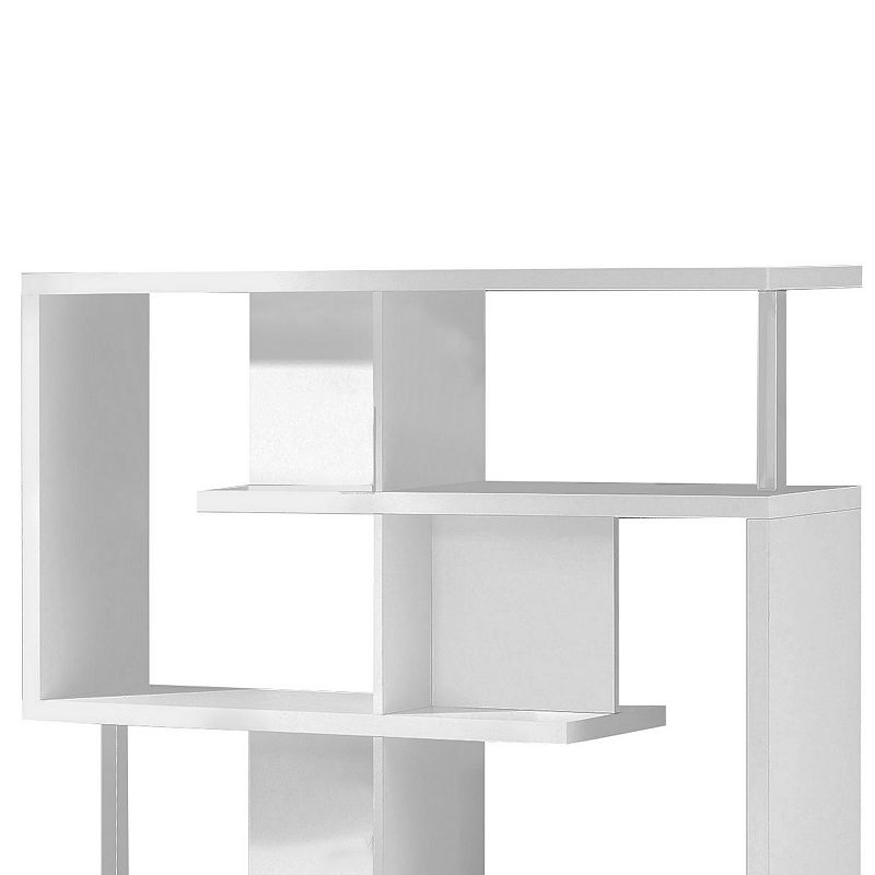 Splendid white bookcase With Chrome Support Beams