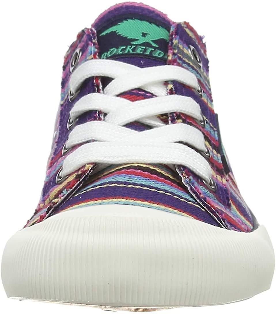 Rocket Dog Jazzin Aloe Navy Multi Womens Canvas Trainers