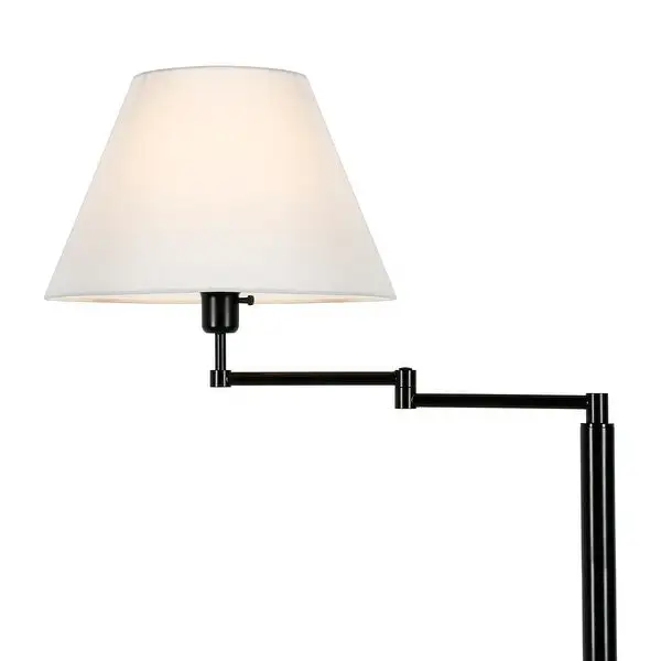 Moby Swing Arm Blackened Bronze Lamp Round/Empire Shade