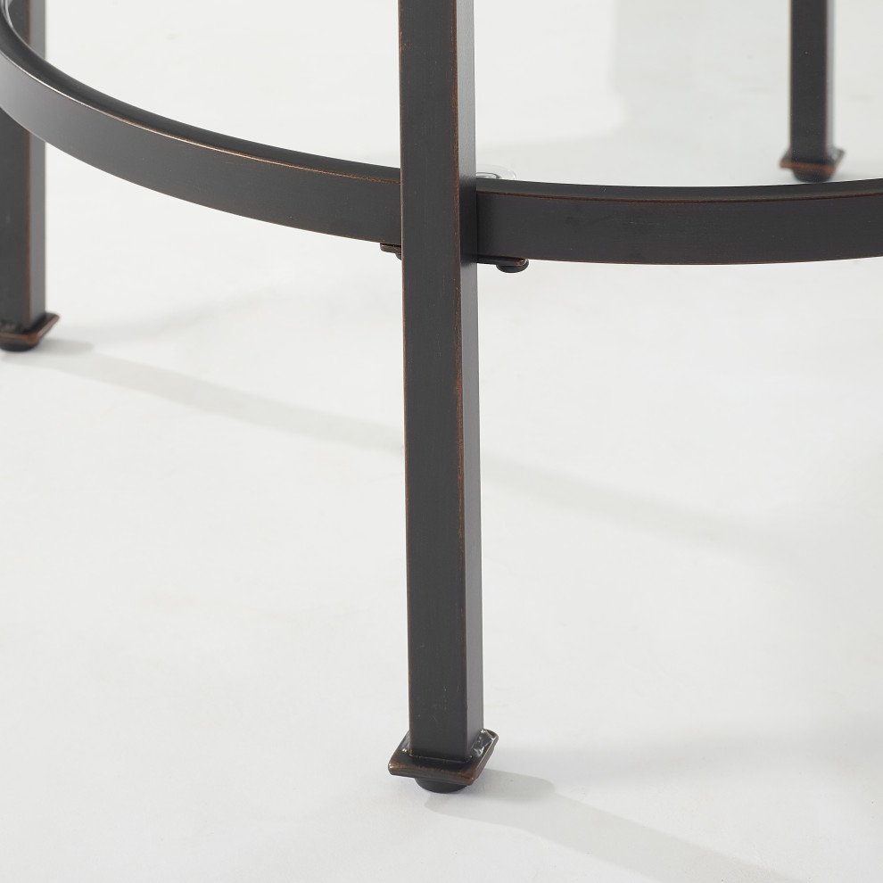 Aimee End Table Oil Rubbed Bronze   Industrial   Side Tables And End Tables   by Homesquare  Houzz