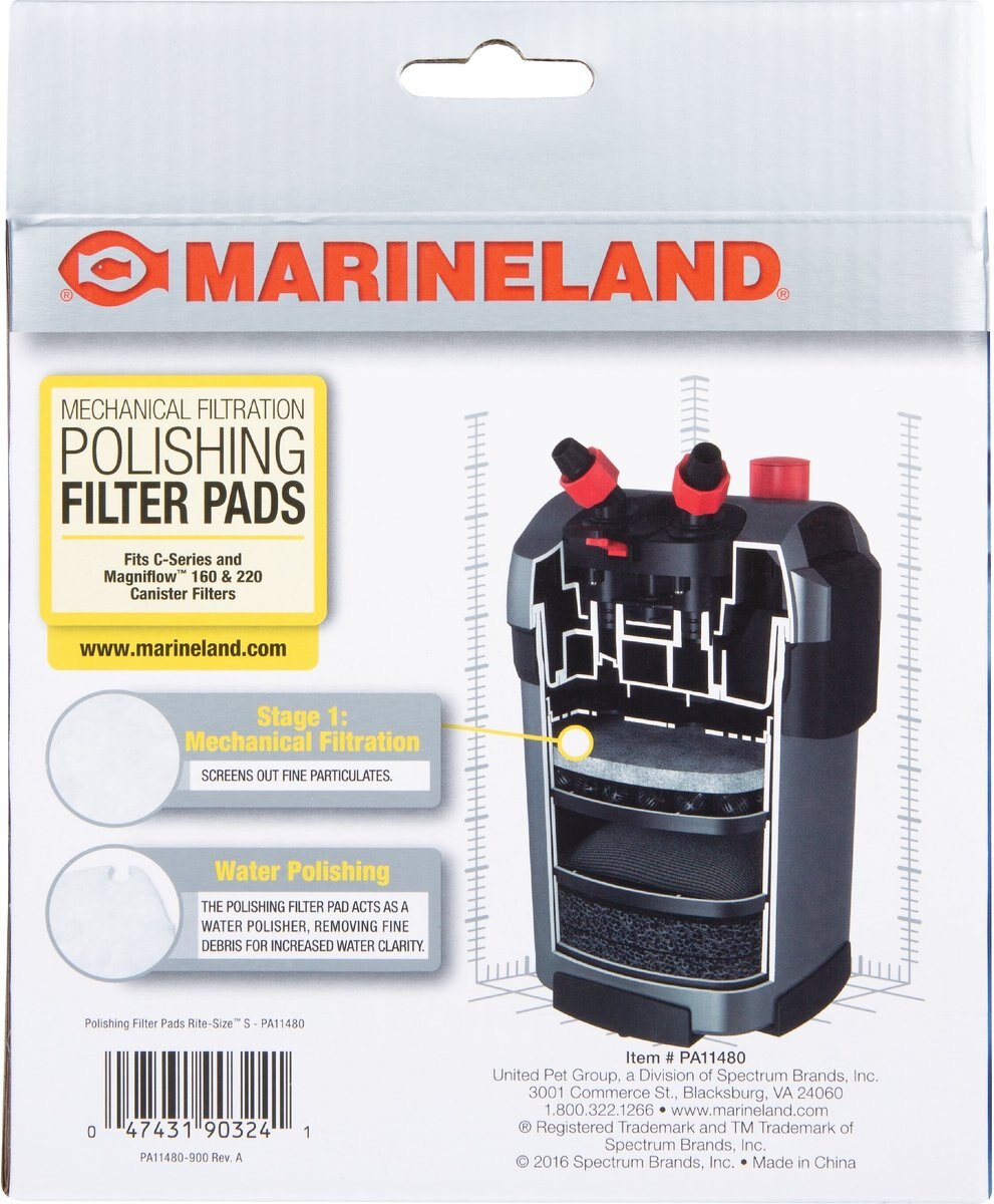 Marineland C-160 and C-220 Canister Polishing Filter Pads Media