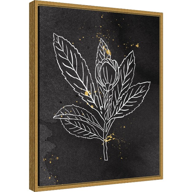 X 20 quot Indigo Blooms Iv By Wild Apple Portfolio Framed Wall Canvas Black Amanti Art