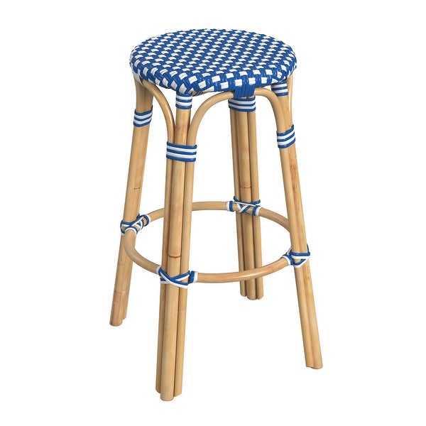 Tobias Rattan Round Bar Stool