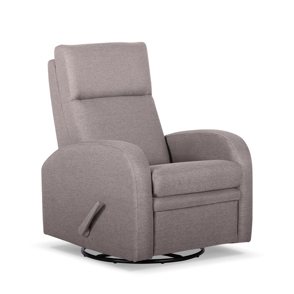 360 Degrees Swivel Manual Recliner w/Handle Glider Sofa Recliners Home Theater Seating w/Safety Locks for Livingroom Desert Sand