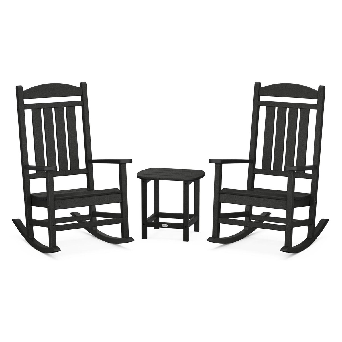 POLYWOOD Presidential Rocker 3-Piece Set w/ South Beach 18-Inch Side Table