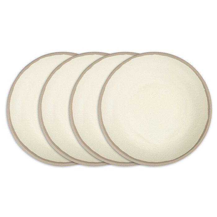 Q Squared Potter Stone Melaboo 4-Pc. Dinner Plate Set