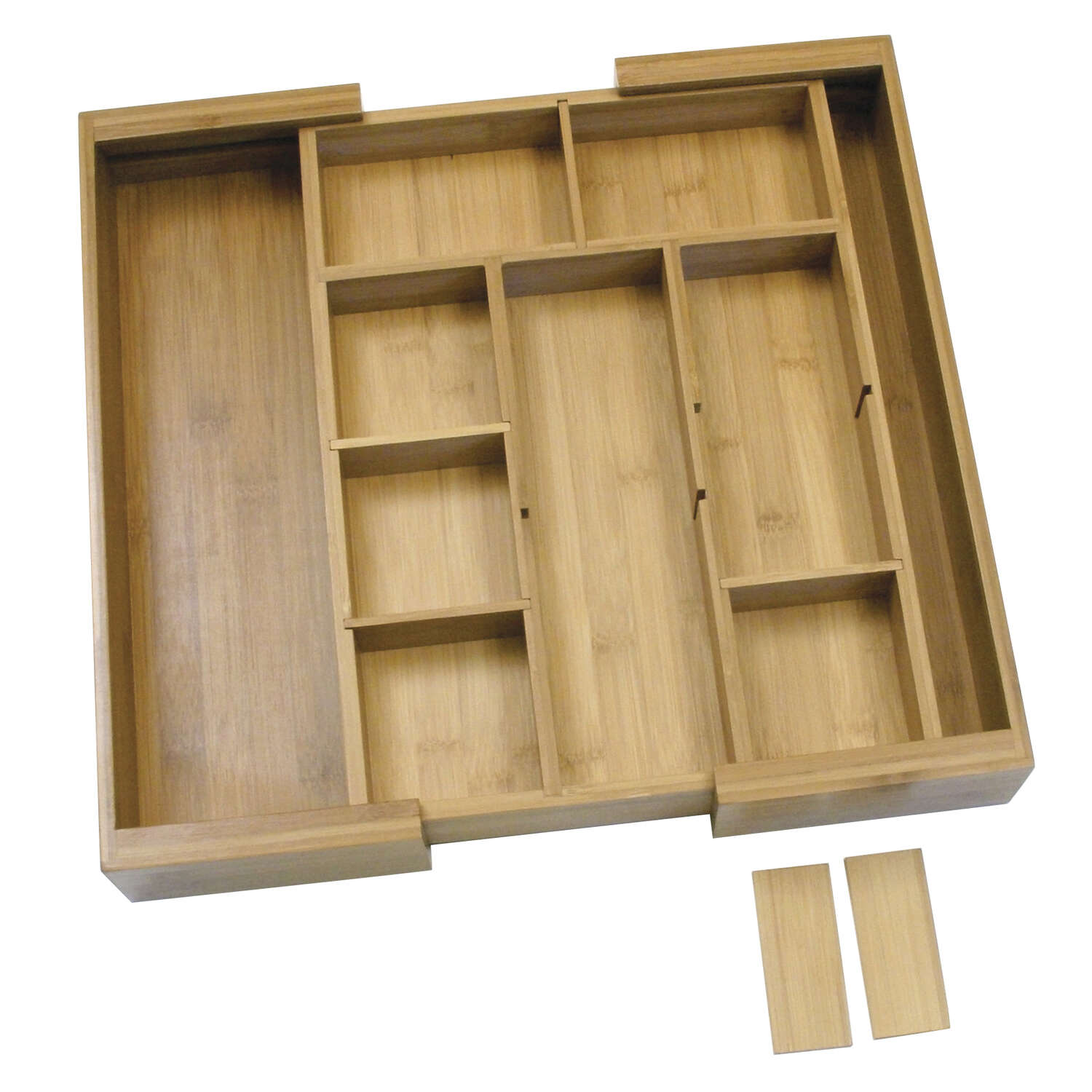 Lipper International 2.63 in. H X 11 in. W X 15 in. D Bamboo Adjustable Storage Tray Organizer