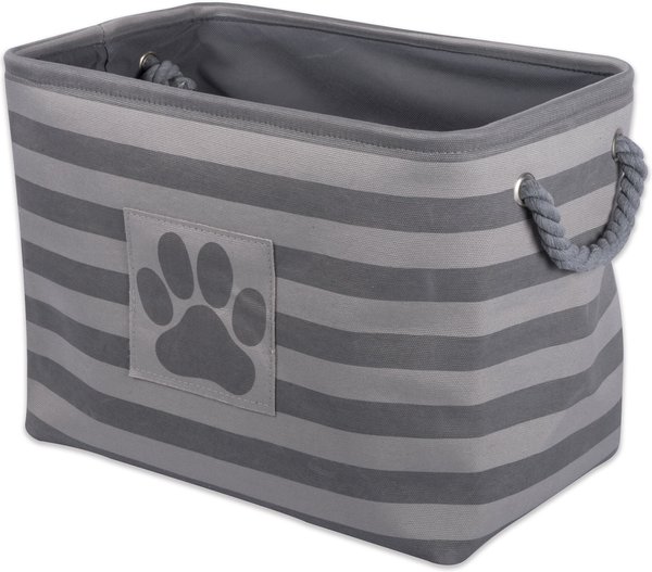 Bone Dry Striped Rectangle Dog Storage Bin