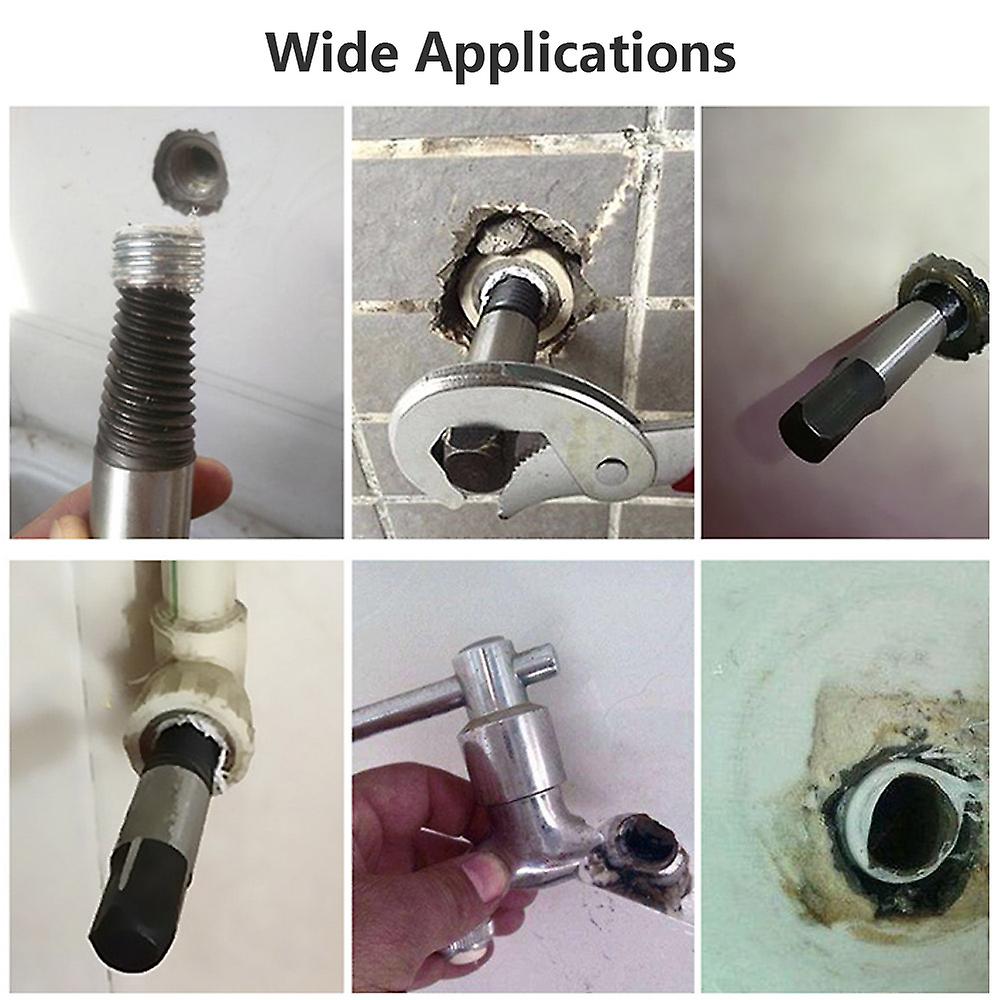 8pcs/set Screw Extractors Alloy Steel Tap Triangle Valve Water Pipe Broken Screw Extractor Kit Damaged Screws Remover