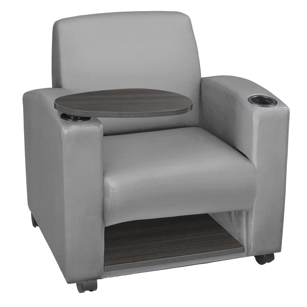 Nova Tablet Arm Chair w/ Storage  Grey/Ash Grey