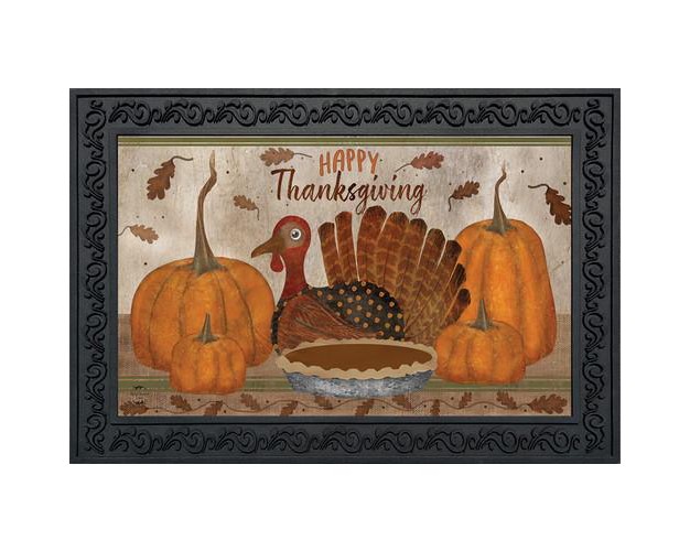 Briarwood Lane Gather Together Thanksgiving Doormat Primitive Pum