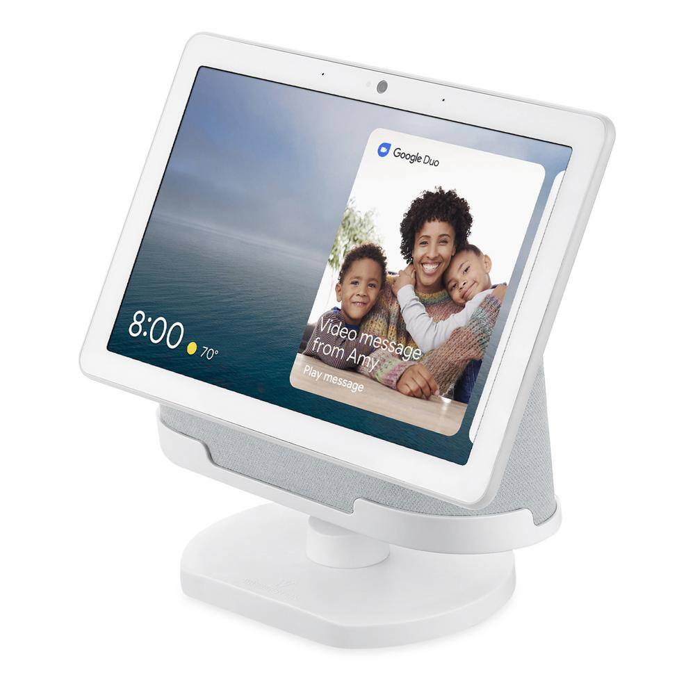 Wasserstein Official Made for Google Adjustable Stand Compatible with Google Nest Hub Max in Chalk GoogleHubMaxStaWhtUSA