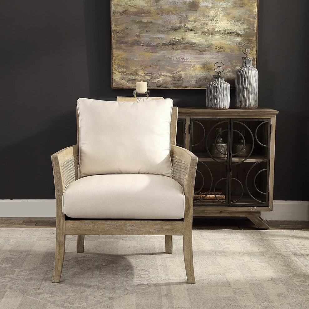 Uttermost Encore Natural Armchair   Tropical   Armchairs And Accent Chairs   by Lighting and Locks  Houzz