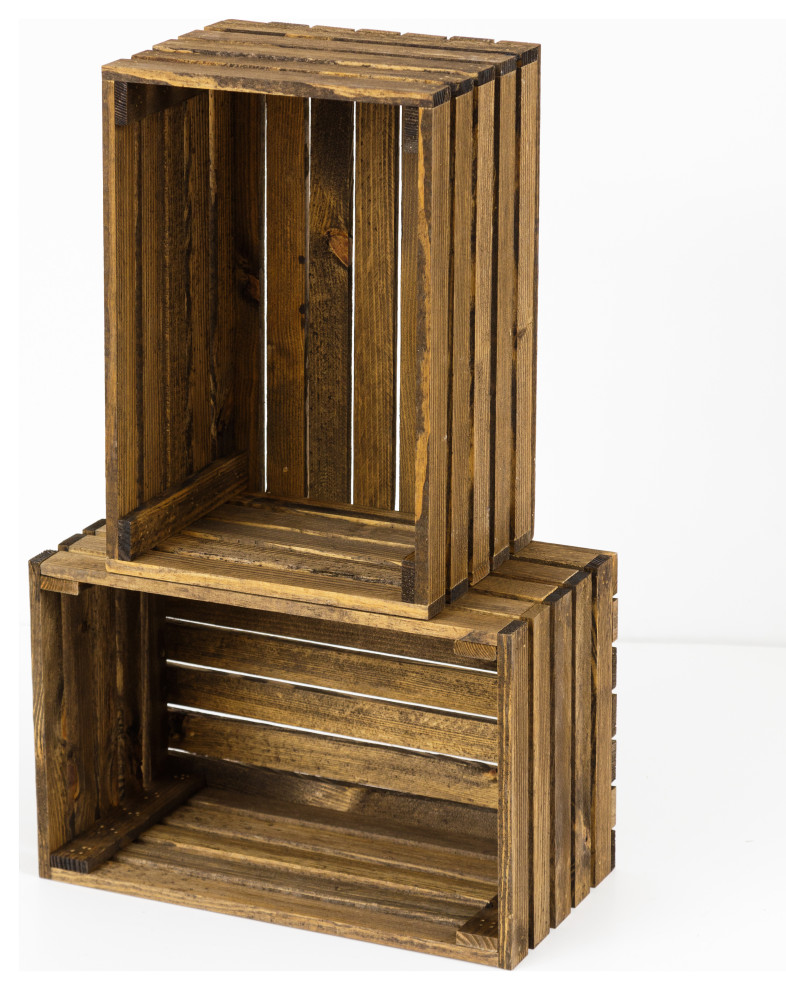 Twinleaf Two Piece Crate Bundle   Rustic   Bookcases   by Furniture Pipeline LLC  Houzz