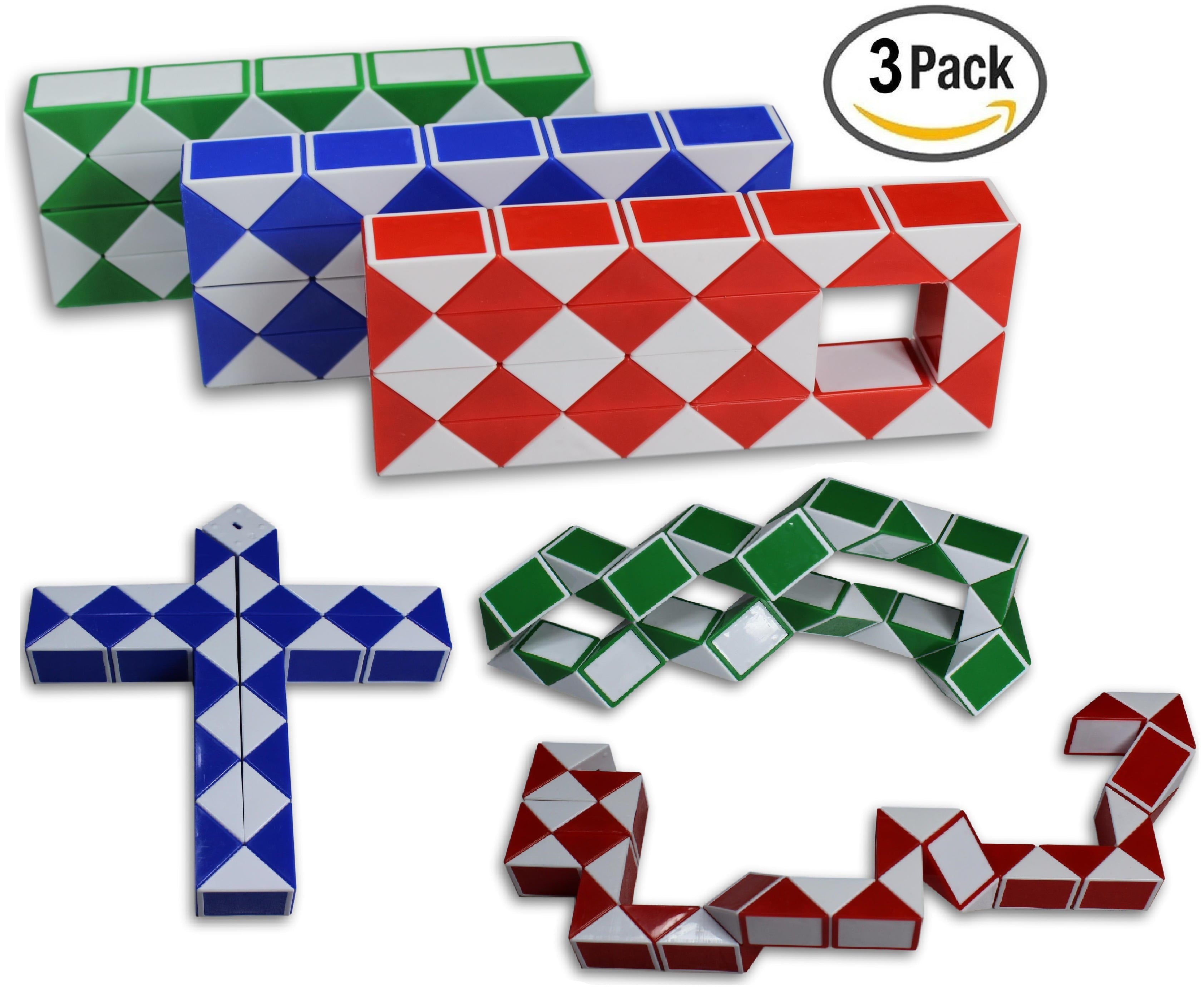 LARGE Speed Cube Magic Snake Ruler Twist Puzzle 36 Wedges Twist Toys 3 Pack!