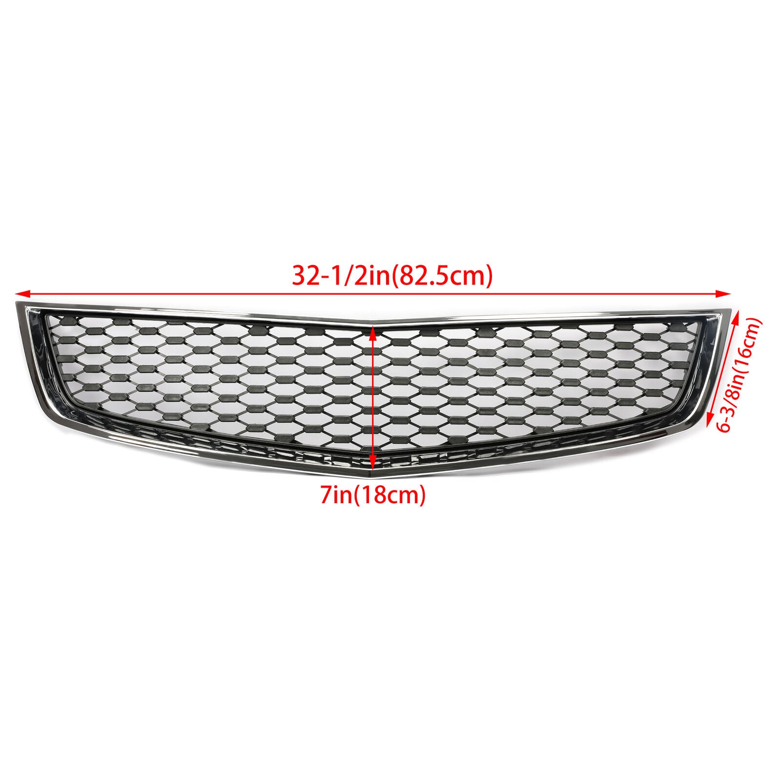 Kojem Front Lower Grille Chrome Shell Black Insert Assembly for 2010-2015 Chevrolet Chevy Equinox  Replaces 25798747 GM1200621