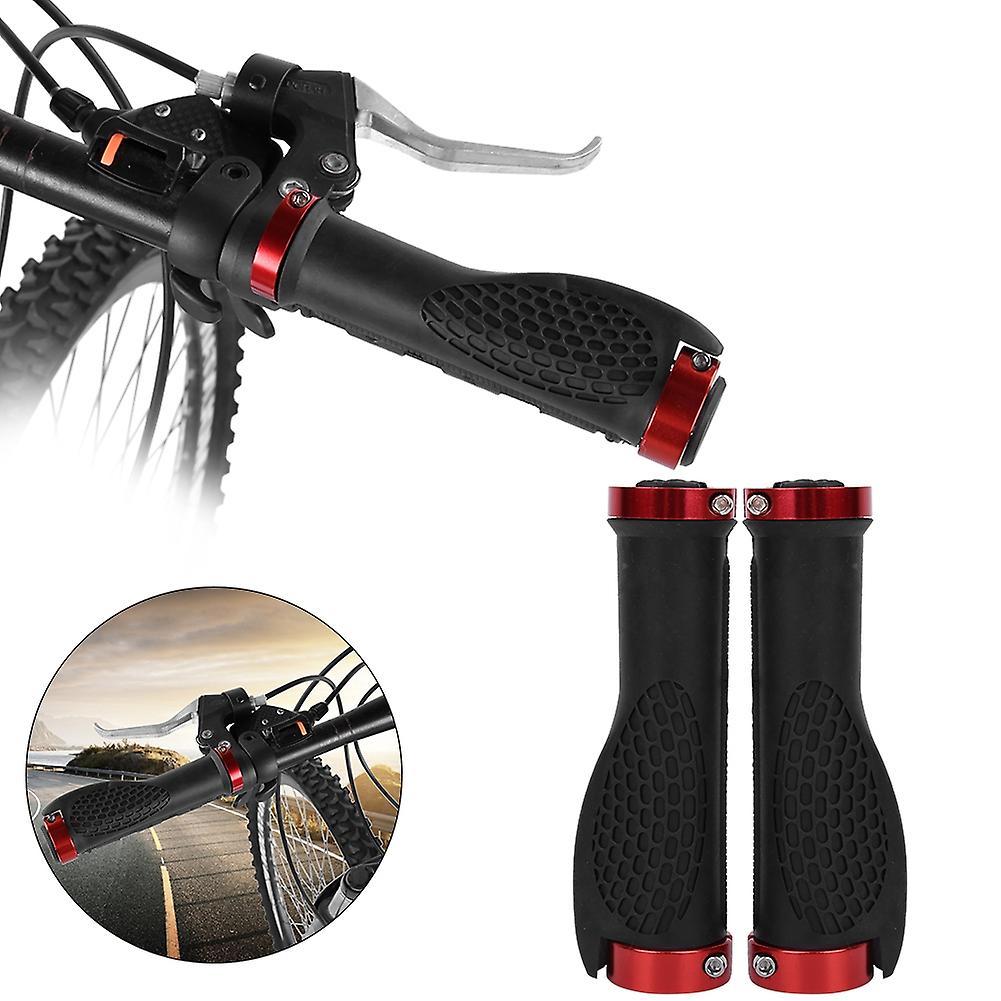 1pair Anti Slip Mountain Bike Handlebar Meatball Protector Grips Bicycle Cycling Handle(red)