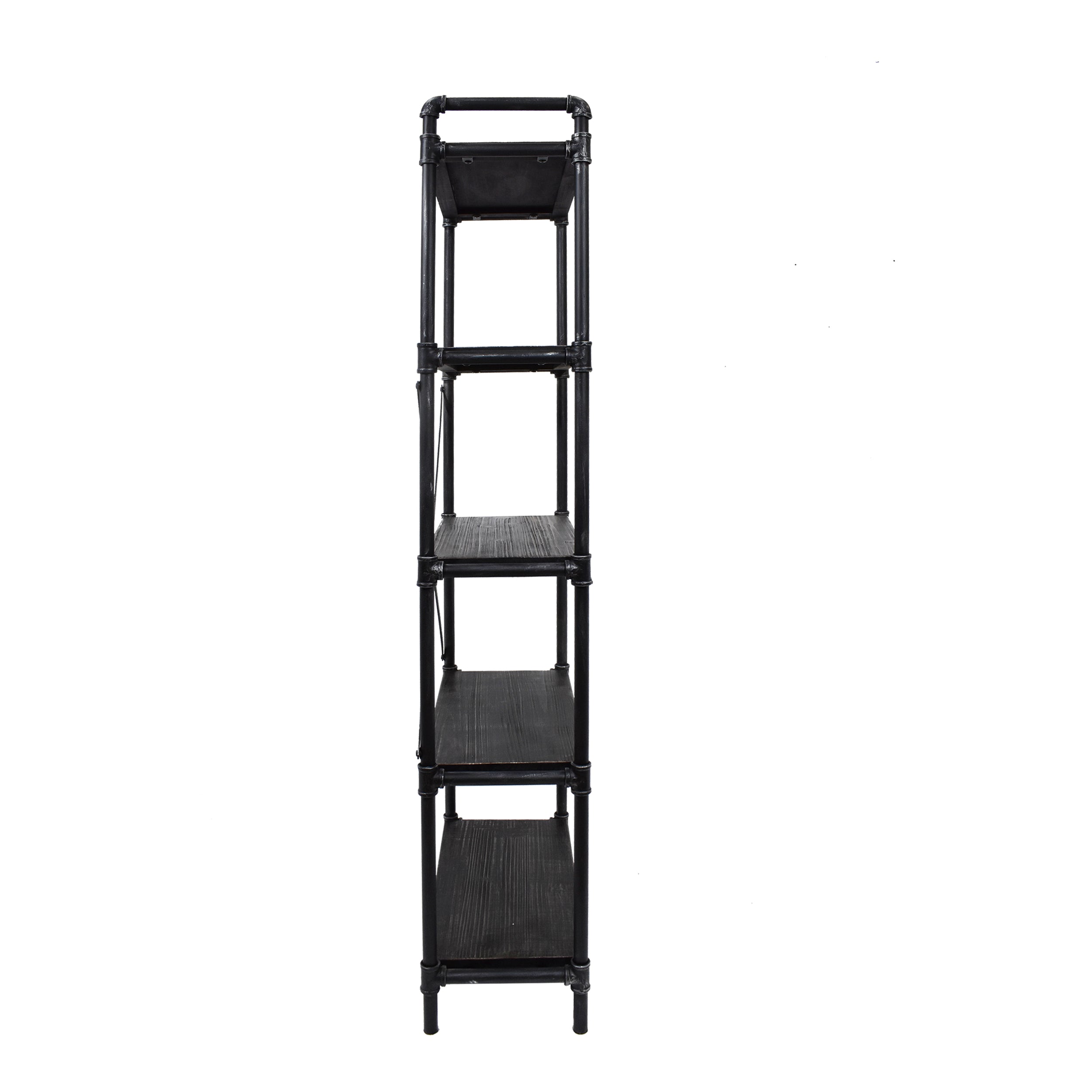 Lina Industrial Pipe Design 5-Shelf Etagere Bookcase