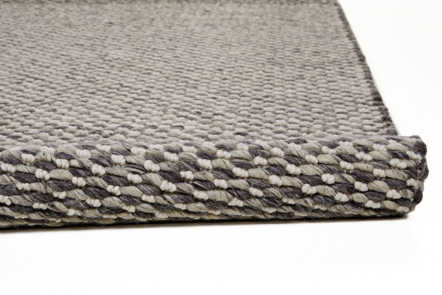 Genet Hand Woven Gray and Ivory Rug by BD Fine