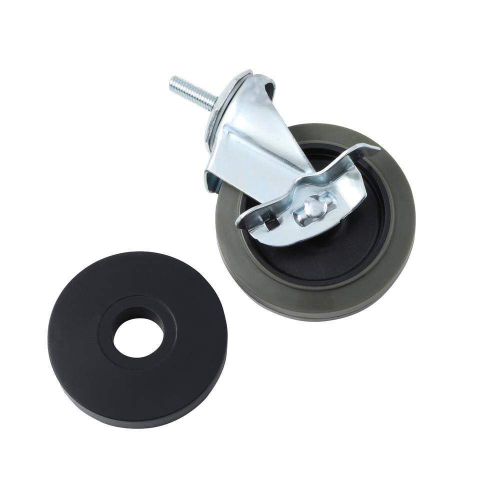 HDX 4 in. Industrial Casters with Bumper (4-Pack) 30260PS-YOW