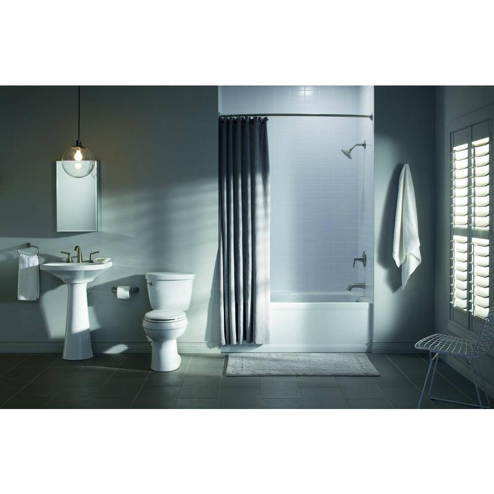 KOHLER Archer 60 in. x 32 in. Soaking Bathtub with Right-Hand Drain in White K-1123-RA-0