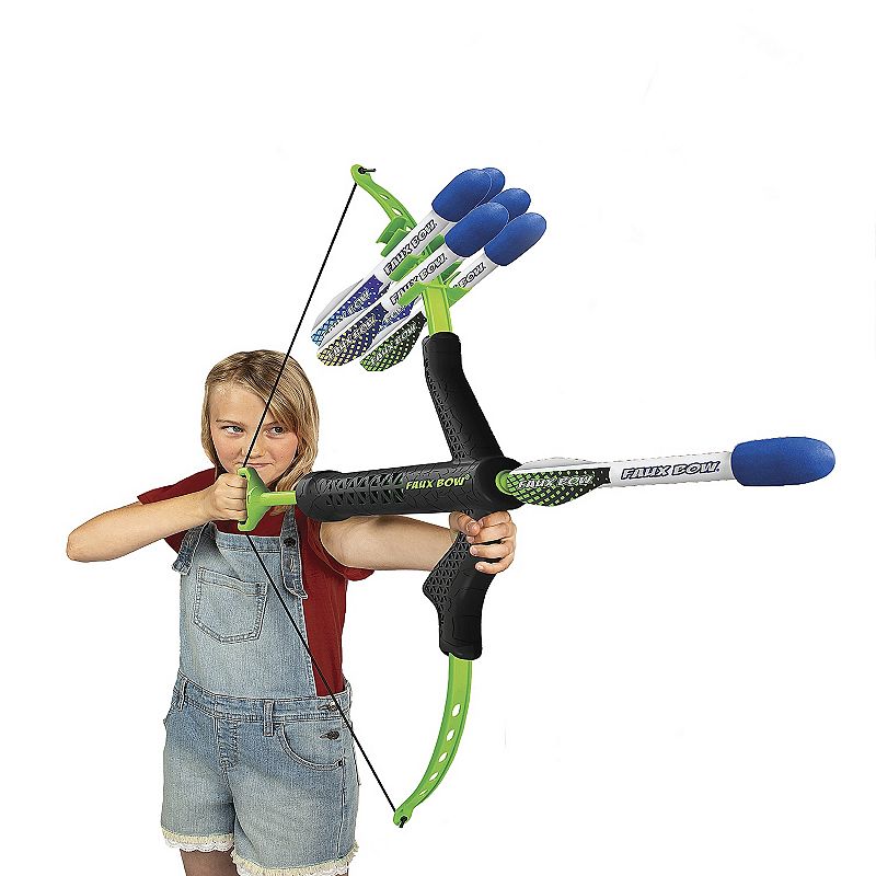 HearthSong - Bow and Arrow Set for Kids ，  32L Bow and 6 10L Foam-Tipped Arrows