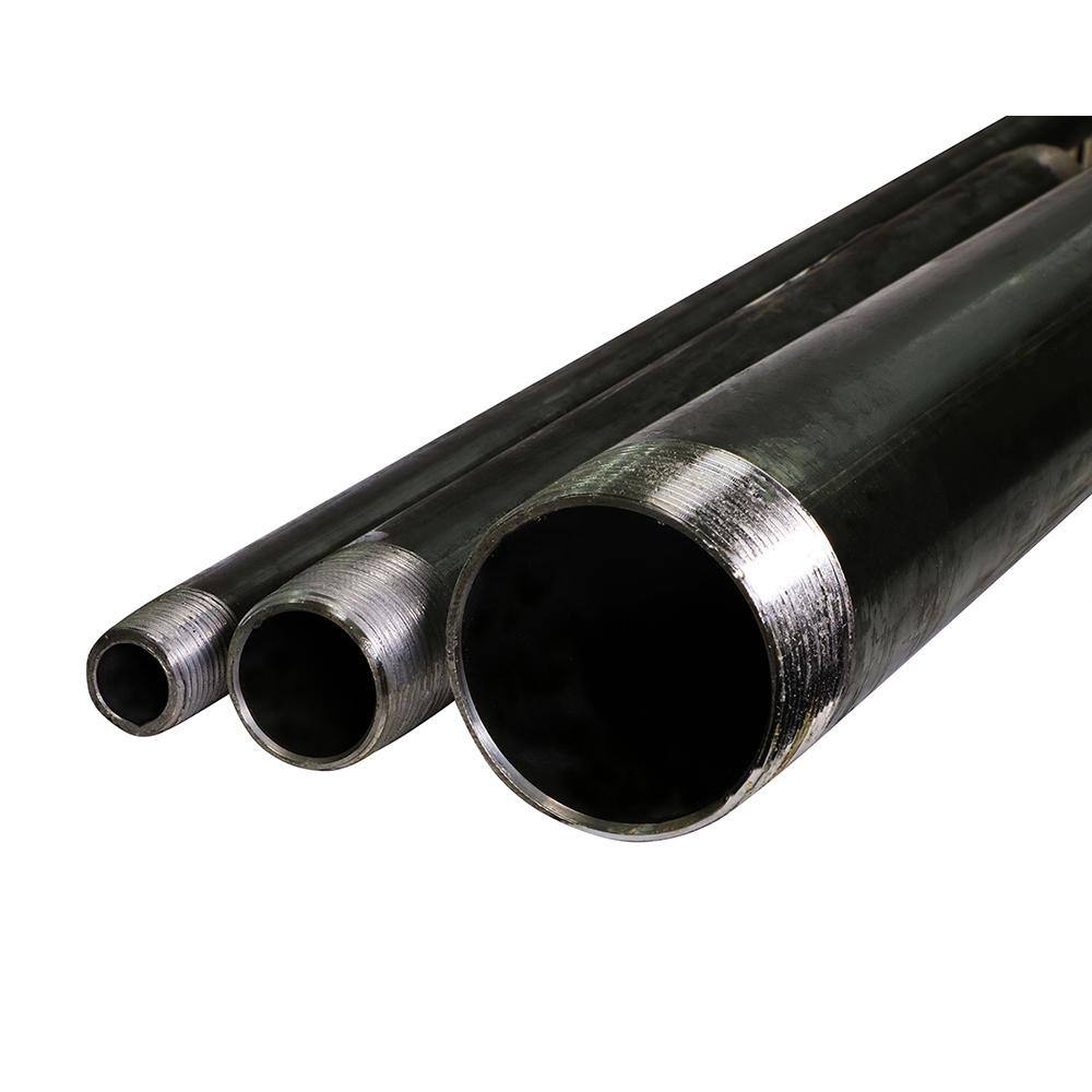 The Plumber's Choice 12 in. x 48 in. Black Steel Pipe 1248PBL