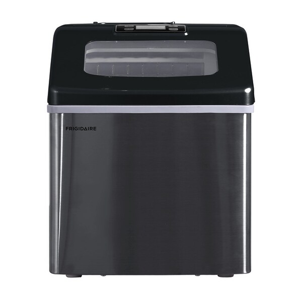 40 lbs Countertop Clear Square Ice Maker， EFIC452-SS， Stainless Steel