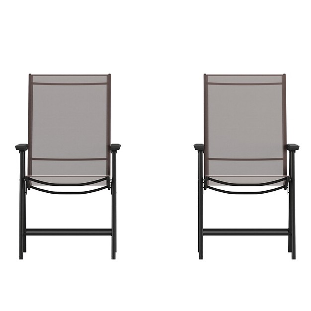 Flash Furniture Paladin Outdoor Folding Patio Sling Chair 2 Pack