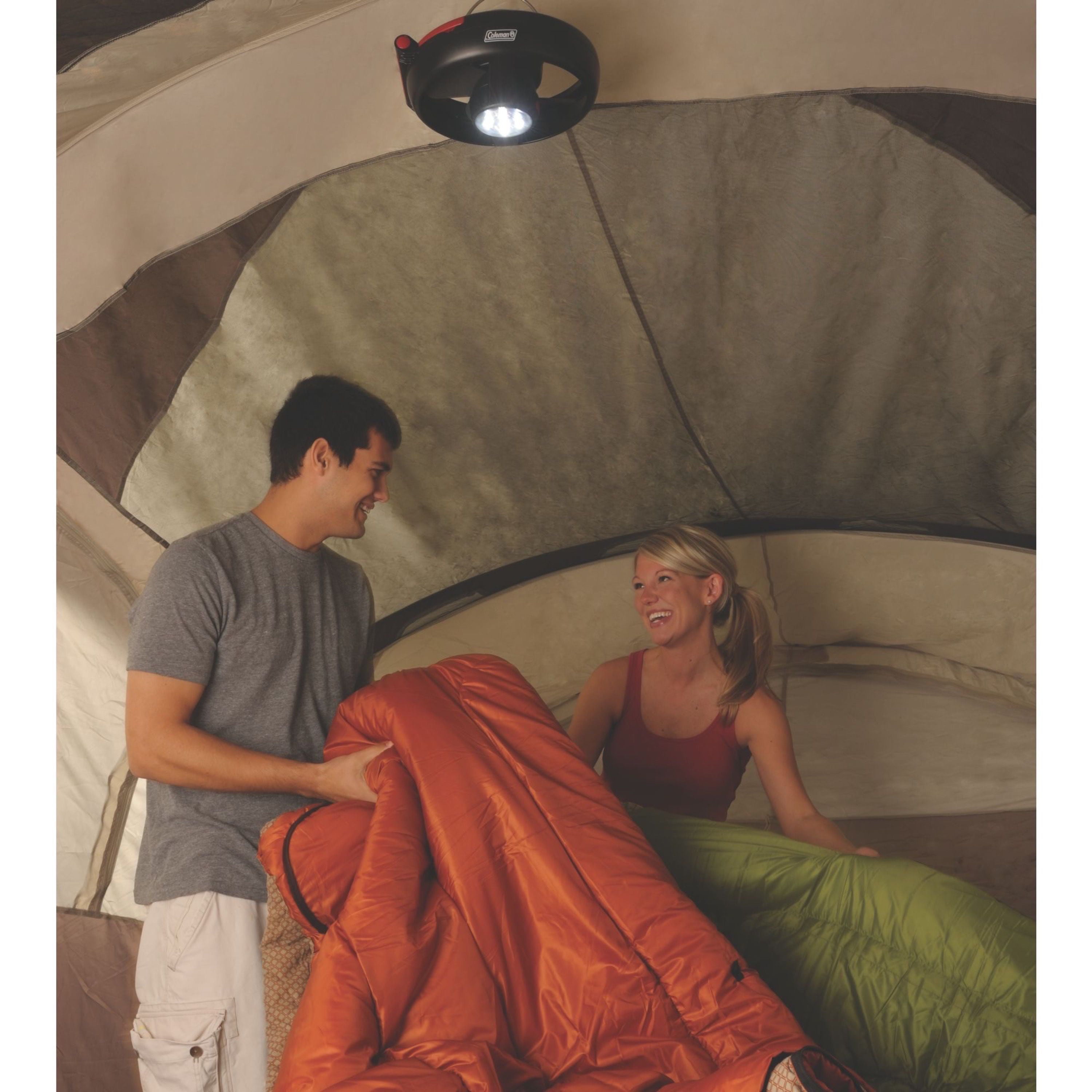 Coleman Rechargeable Tent Fan/Light with Stand