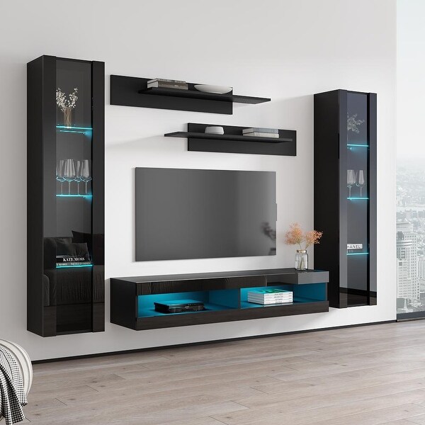 Fly AB2 34TV Wall Mounted Floating Modern Entertainment Center