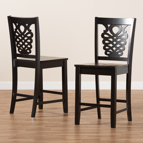 Gervais Modern and Contemporary Transitional 2-Piece Counter Stool Set