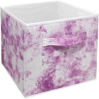 Sorbus 11 in. H x 10.5 in. W x 11 in. D Tie Dye Pink Foldable Cube Storage Bin (4-Pack) STRG-BIN-WPI