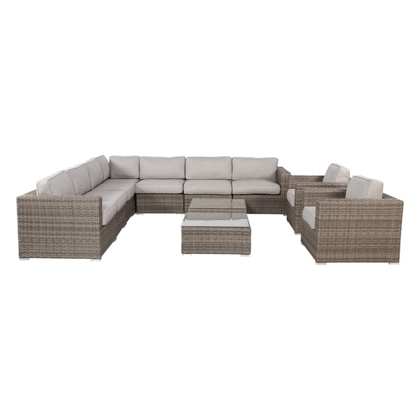 11 Piece Sectional Set with Cushions