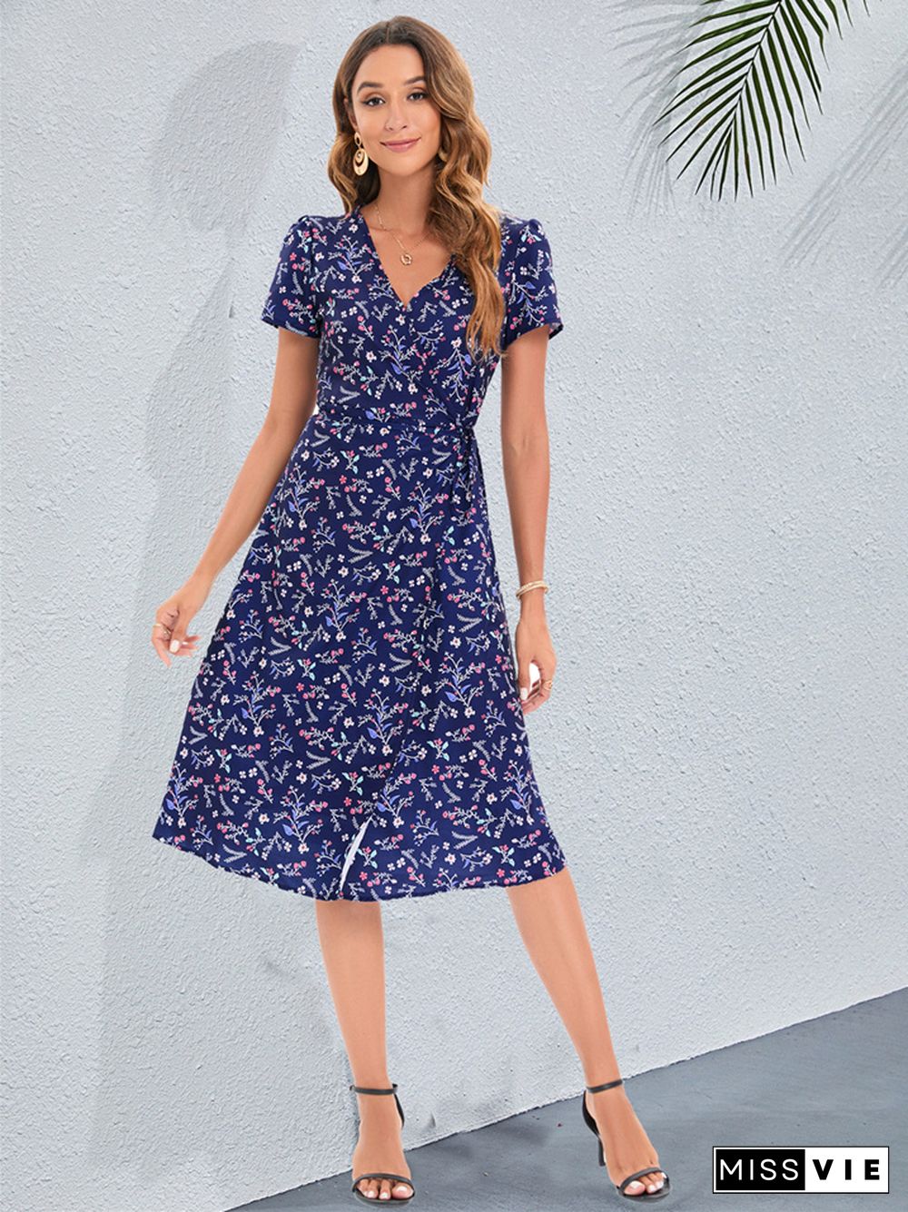 Women's Holiday Style Retro Floral Maxi Dresses