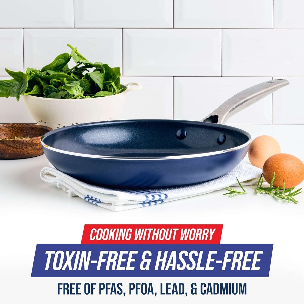 Blue Diamond Toxin Free Ceramic Non Stick Open Frying Pan