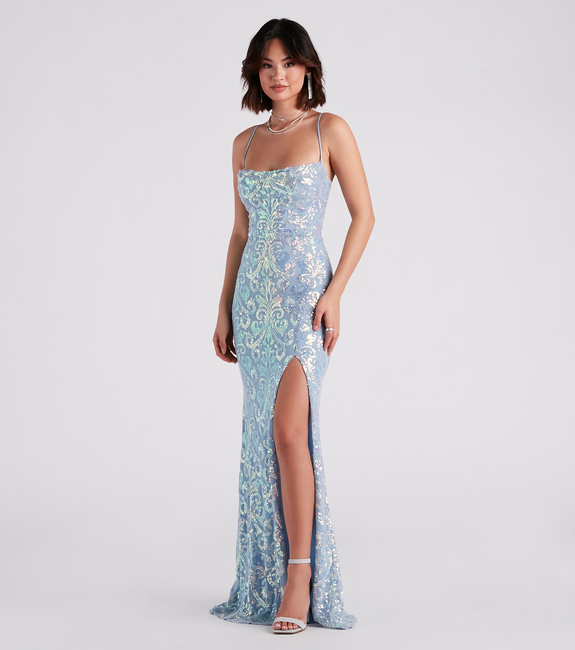 Gabrielle Formal Sequin Long Dress