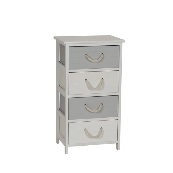 Seaside 4-Drawer Storage Side Table