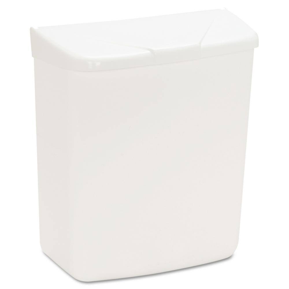 HOSPECO Wall Mount Sanitary Napkin Receptacle-ABS PPC Plastic White HOS250201W