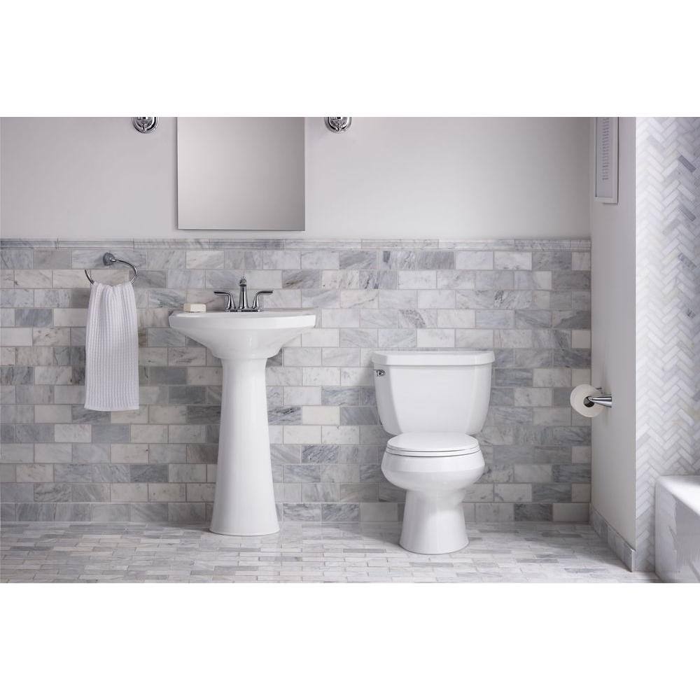 KOHLER Wellworth Classic Complete Solution 2-piece 1.28 GPF Single Flush Round Toilet in White Seat Included (3-Pack) K-11464-3-0