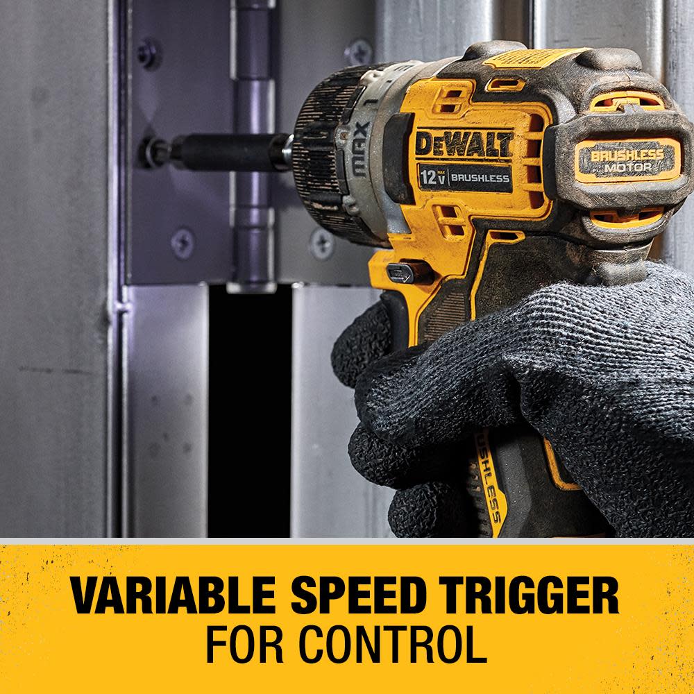 DEWALT 1/4-in 12V Max Brushless Cordless Screwdriver Kit ;