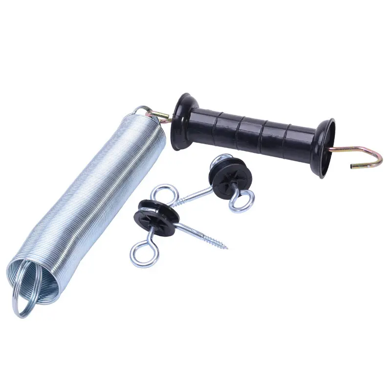 Electric fence easily assembled insulated heavy duty gate handle kits with hook for farm