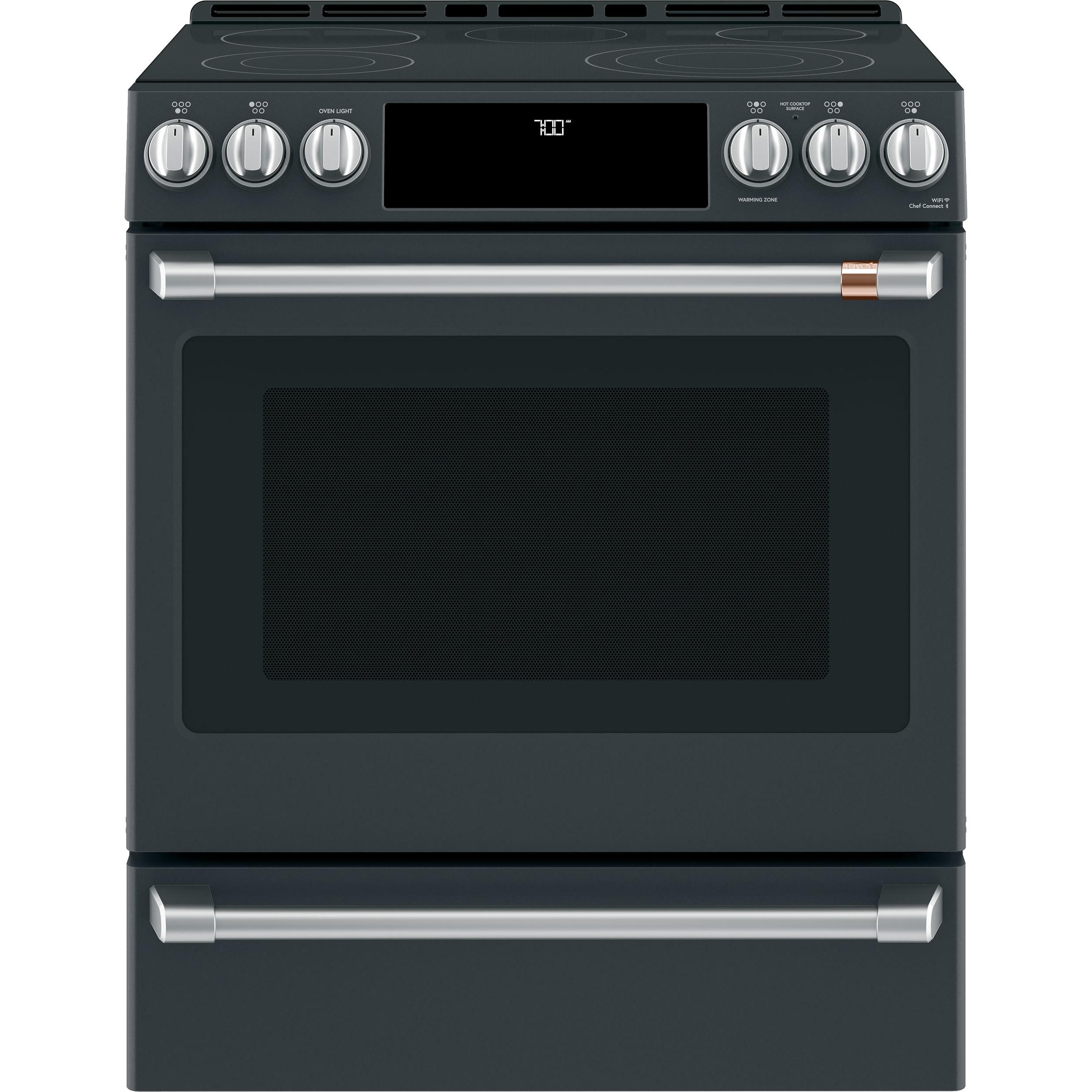 Café 30-inch Slide-in Electric Range with Warming Drawer CES700P3MD1