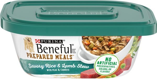 Purina Beneful Prepared Meals Savory Rice and Lamb Stew with Peas and Carrots Wet Dog Food