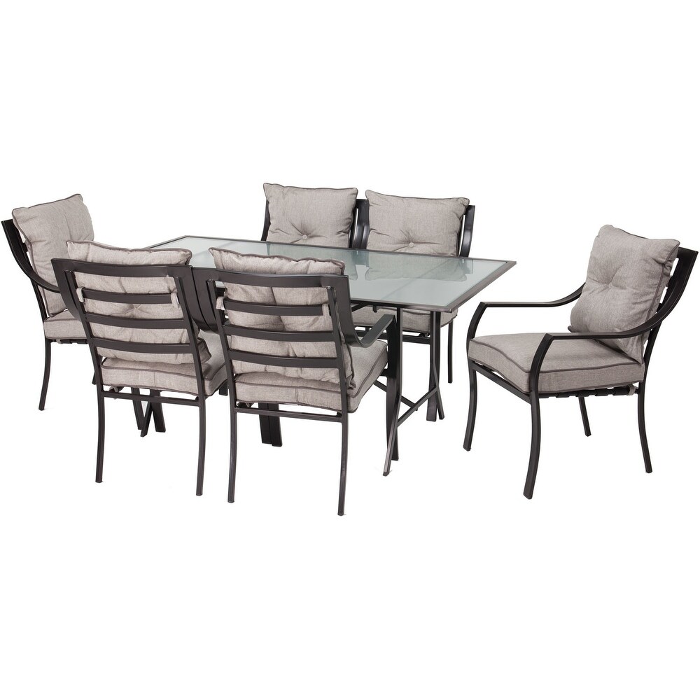 Hanover Outdoor Lavallette Grey 7 piece Outdoor Dining Set