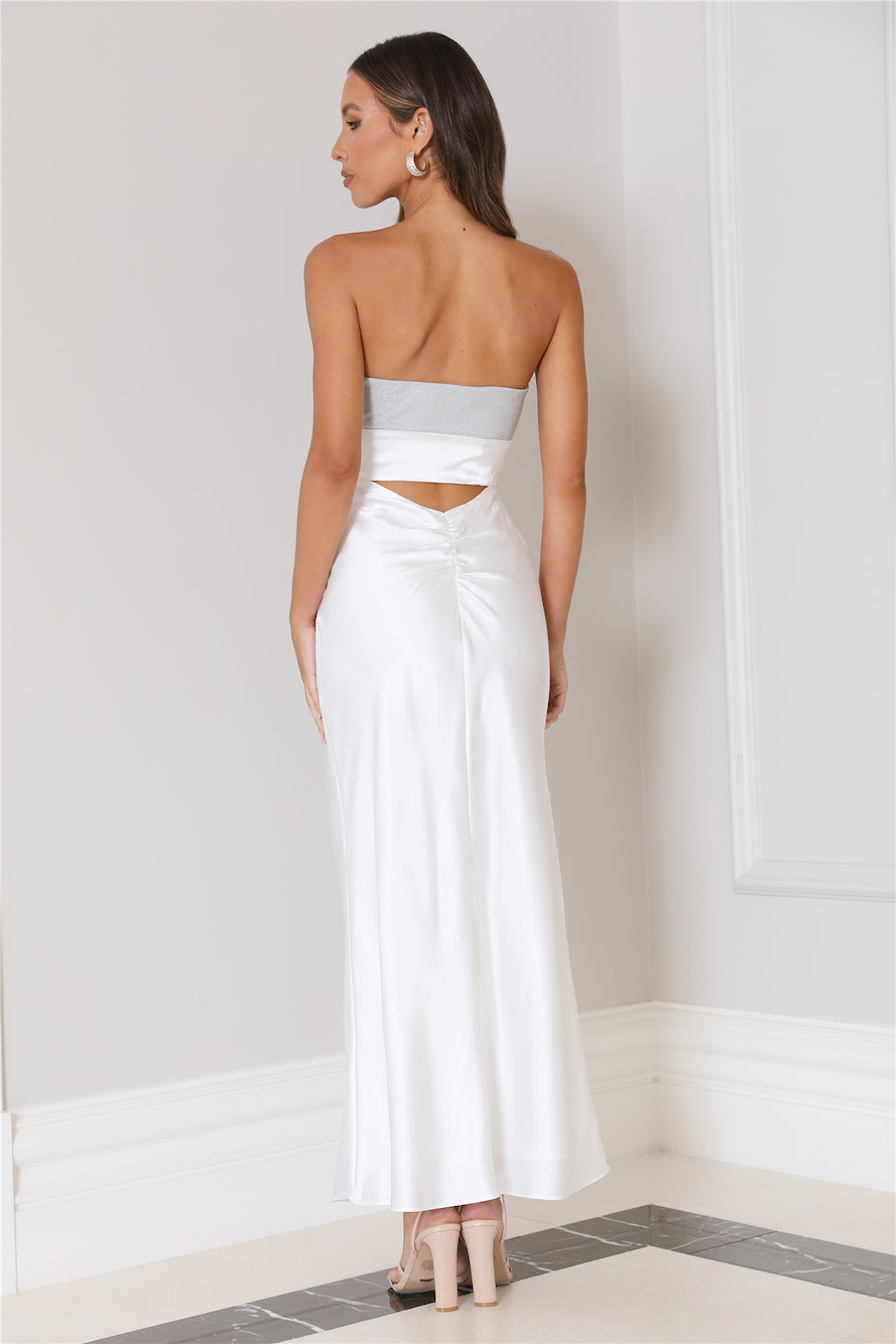 Glam Vibes Maxi Dress White