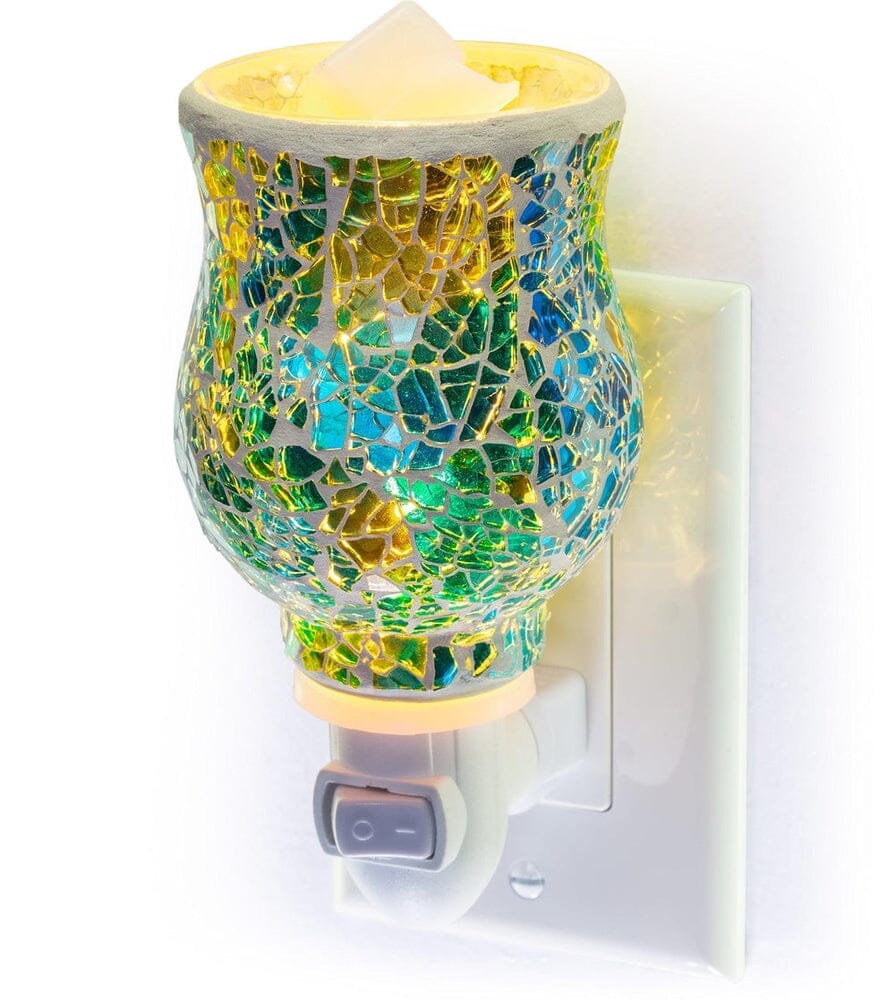 Mosaic Glass Plug-In Fragrance Wax Melt Warmer (Ocean Sunrise)