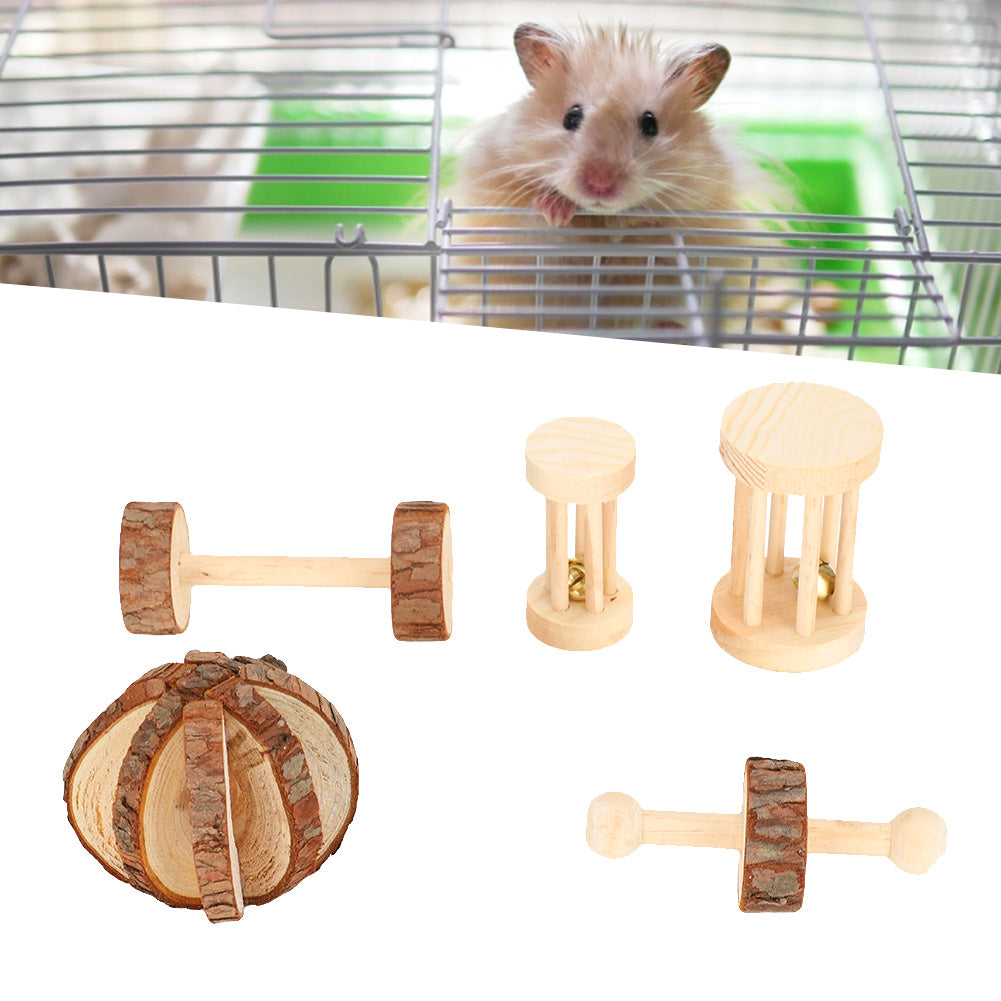 Hamster Toy， Small Pet Toy， Cylindrical Toys Wooden Household For  For Hamster For Guinea Pig Pet Store