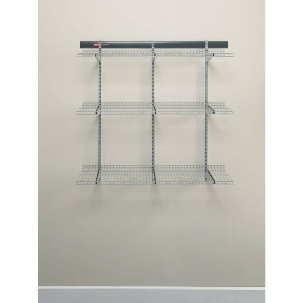 Rubbermaid FastTrack 16 in. x 48 in. Wire Garage Wall Shelving 1937543